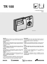 Preview for 1 page of Bosch Junkers TR 100 Manual