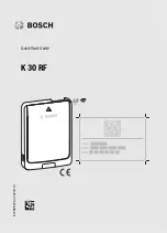 Preview for 1 page of Bosch K 30 RF Quick Start Manual