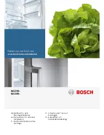 Bosch KAD90 series Instructions For Use And Installation preview