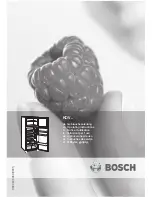 Предварительный просмотр 1 страницы Bosch KDV series Operating Instructions Manual