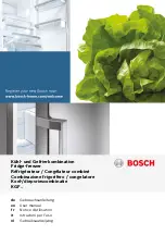 Bosch KGF Series User Manual предпросмотр