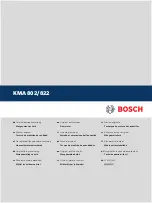 Предварительный просмотр 1 страницы Bosch KMA 800 Original Instructions Manual