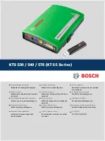 Bosch KTS 530 Original Instructions Manual preview