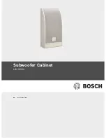 Preview for 1 page of Bosch LB1-SW60 Installation Note