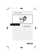 Preview for 1 page of Bosch LBC 3428 Installation Manual