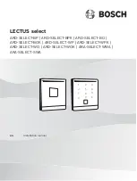 Preview for 1 page of Bosch LECTUS select ARA-SELECT-SWA Installation Manual