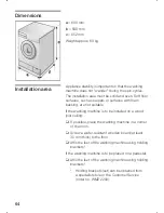 Предварительный просмотр 64 страницы Bosch logixx 1200 Instruction Manual And Installation Instructions