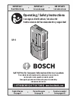 Bosch LR 6 Operating Instructions Manual preview