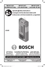 Bosch LR40 Operating/Safety Instructions Manual preview