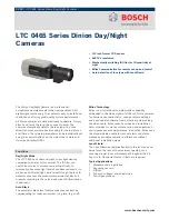 Preview for 1 page of Bosch LTC 0465 Series Specfications