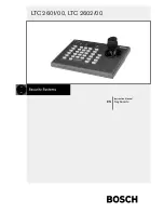Bosch LTC 2601/00 Instruction Manual preview