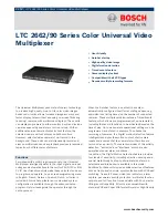 Bosch LTC 2662/90 Series Technical Specifications preview