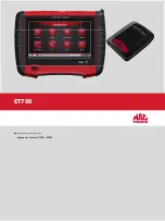 Bosch Mac Tools Mentor Touch ET650 Operating Instructions Manual предпросмотр