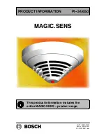 Bosch MAGIC.SENS series Product Manual preview