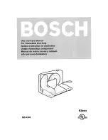 Предварительный просмотр 1 страницы Bosch MAS4200UC Use And Care Manual