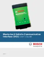 Bosch Mastertech Vehicle Communication Interface User Manual preview