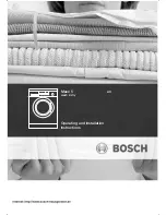 Bosch Maxx 5 Operating And Installation Instruction предпросмотр