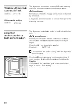 Preview for 30 page of Bosch Maxx WTL 6100 Instruction Manual And Installation Instructions