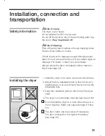 Preview for 39 page of Bosch Maxx WTL 6500 Instruction Manual And Installation Instructions