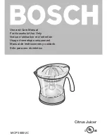 Preview for 1 page of Bosch MCP 3500 UC Use And Care Manual
