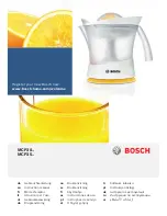 Bosch MCP30 series Instruction Manual preview