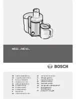 Bosch MES2 series Operating Instructions Manual preview