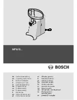 Preview for 1 page of Bosch MFW15 Series Operating Instructions Manual