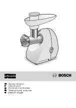 Bosch MFW24010 Operating Instructions Manual preview