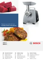 Предварительный просмотр 1 страницы Bosch MFW3850B Instruction Manual