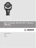 Предварительный просмотр 1 страницы Bosch MIC-7130 Quick Installation Manual