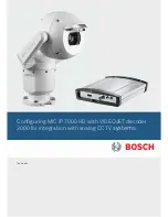 Bosch MIC IP 7000 HD Series Tech Note preview