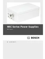 Bosch MIC Series Installation Manual предпросмотр