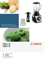 Bosch MMB43 GB Series Instruction Manual preview