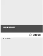 Bosch MON192CL10 Instruction Manual preview