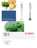 Bosch MSM14...GB Instruction Manual предпросмотр