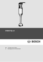 Bosch MSM67Sport Operating Instructions Manual предпросмотр