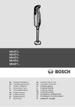 Предварительный просмотр 1 страницы Bosch MSM73 Series Operating Instructions Manual