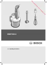 Предварительный просмотр 1 страницы Bosch MSM7800AU Operating Instructions Manual