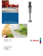 Bosch MSM87...GB series Instruction Manual предпросмотр