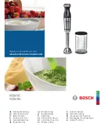 Предварительный просмотр 1 страницы Bosch MSM87 Series Instruction Manual