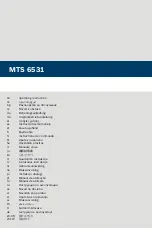 Предварительный просмотр 1 страницы Bosch MTS 6531 Operating Instruction