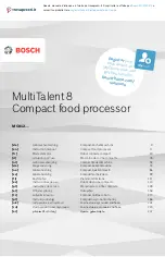 Bosch MultiTalent 8 Instruction Manual preview