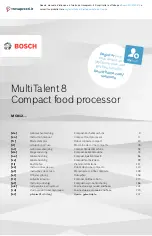 Preview for 1 page of Bosch MultiTalent 8 Instruction Manual