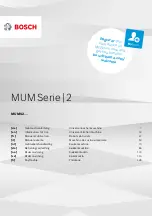 Bosch MUM Series Information For Use preview