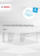 Preview for 1 page of Bosch MUM5X Series User Manual