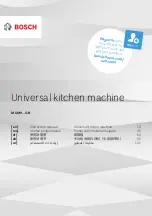 Bosch MUM9 GB Series Instruction Manual предпросмотр