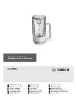 Preview for 1 page of Bosch MUZ4MX3 Operating Instructions Manual