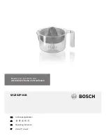 Bosch MUZ5ZP1GB Operating Instruction предпросмотр