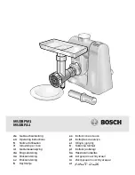 Предварительный просмотр 1 страницы Bosch MUZ8FA1 Operating Instructions Manual