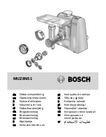 Bosch MUZ8NS1 Operating Instructions Manual preview